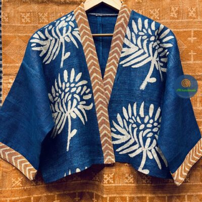 Crop top hemp kimono jacket